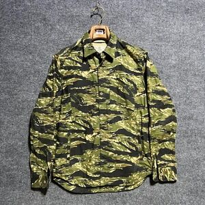 Rogue Territory Shirt Mens Small Green Tiger Stripe Camo Cotton Utility